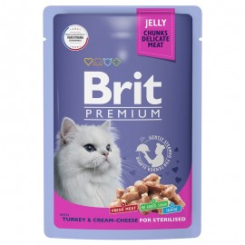 Brit Premium (Брит пауч для стерилизованных кошек индейка с сыром в желе) - Brit Premium (Брит пауч для стерилизованных кошек индейка с сыром в желе)