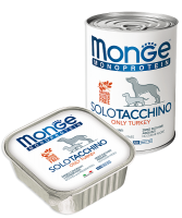 Monge MONOPROTEIN SOLO TACCHINO (Монж консервы для собак из индейки)