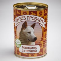 Ем без проблем консервы для собак Говядина с гречкой 410г (59330)