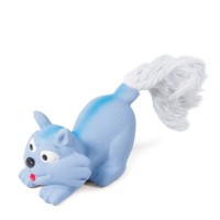 Triol (Триол игрушка для собак MINI DOGS "Котенок с веревкой" латекс 7,5/16,5 см)