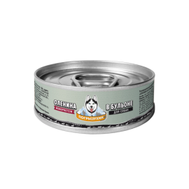 Погрызухин консервы для собак оленина в бульоне - Погрызухин консервы для собак оленина в бульоне