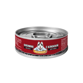 Погрызухин консервы для собак оленина с клюквой - Погрызухин консервы для собак оленина с клюквой