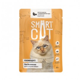 Smart Cat (Смарт Кэт паучи для кошек кусочки курочки с тыквой в нежном соусе) - Smart Cat (Смарт Кэт паучи для кошек кусочки курочки с тыквой в нежном соусе)