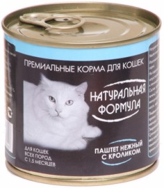 Натуральная формула консервы для кошек паштет нежный с Кроликом - Натуральная формула консервы для кошек паштет нежный с Кроликом