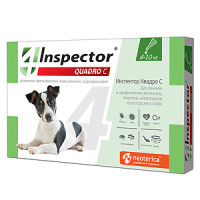 Inspector Quadro C (Экопром Инспектор Квадро С Капли для собак 4-10кг от внешних и внутренних паразитов)