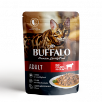 Mr.Buffalo ADULT (Баффало пауч для взрослых кошек говядина в соусе)