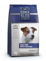 Джина Элит GINA DOG Elite White Fish&Riсe (Великобритания) гипоаллергенный корм для собак с белой рыбой и рисом