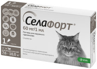 Селафорт 60мг/1мл капли инсектоакарицидные для кошек 7,6-10кг