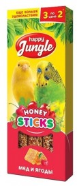 Happy Jungle (Хэппи Джангл Палочки для птиц мед+ягоды 3шт (72803)) - Happy Jungle (Хэппи Джангл Палочки для птиц мед+ягоды 3шт (72803))