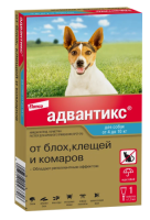 Адвантикс капли от блох и клещей для собак 4-10кг