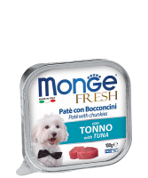 Monge Fresh PATE e BOCCONCINI con TONNO (Монж консервы для собак с тунцом)