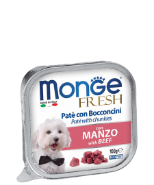 Monge Fresh PATE e BOCCONCINI con MANZO (Монж консервы для собак с говядиной) - Monge Fresh PATE e BOCCONCINI con MANZO (Монж консервы для собак с говядиной)