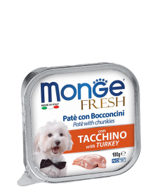 Monge Fresh PATE e BOCCONCINI con TACCHINO (Монж консервы для собак с индейкой) - Monge Fresh PATE e BOCCONCINI con TACCHINO (Монж консервы для собак с индейкой)